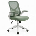 Sedia ergonomica girevole con schienale in rete, braccioli e ruote Verde/Bianco/Nero 64 x 64 x 114-124 cm