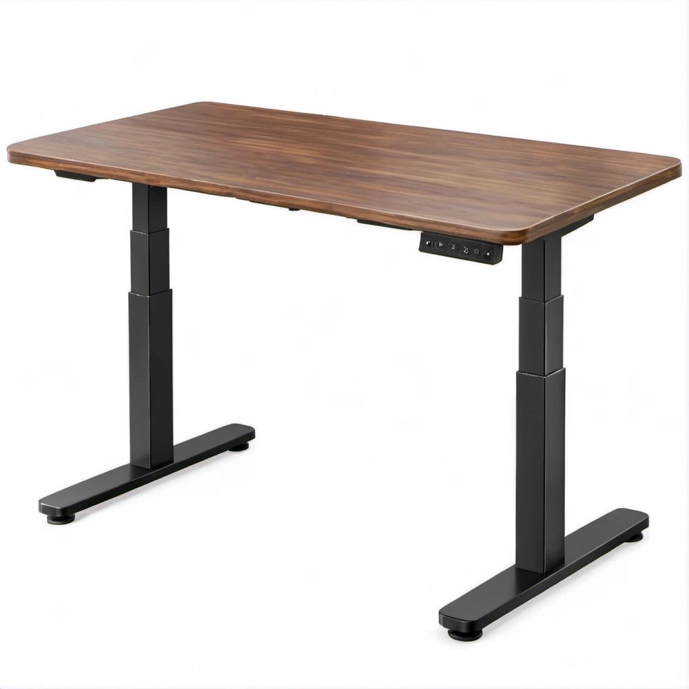 Scrivania elettrica regolabile in altezza Noce/Nero 120 x 60 cm, 72-118 cm