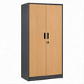 Armadio a 2 Ante in Rovere e Antracite, 90 x 45 x 185 cm