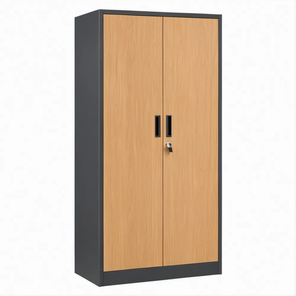 Armadio a 2 Ante in Rovere e Antracite, 90 x 45 x 185 cm